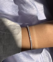 2mm Princess cut tennis bracelet