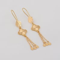 حلق ذهب وردة فرفشه ( عيار 21 )