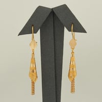 حلق ذهب متدلي ( عيار 21 )