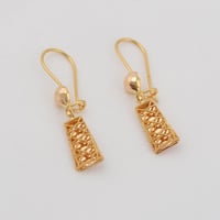 حلق ذهب مستطيل ( عيار 21 )