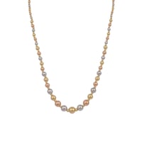 عقد ذهب بكورات ملونة متعددة المقاسات ( عيار 18)