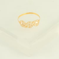 خاتم ذهب دوائر مزخرفة ( عيار 21 )