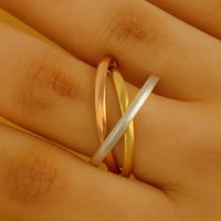 خاتم ذهب ثلاثي ( عيار 18 )