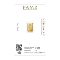 سبيكة ذهب PAMP سويسري وزن 1 جرام عيار 24 قيراط