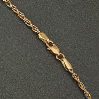 عقد ذهب ضفيرة ملونة ( عيار 18 )