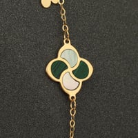 شال ذهب الورود الملونة ( عيار 18 )