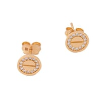 حلق ذهب شكل راس المسمار البراق (عيار 18)