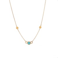 طقم ذهب اطفال الدوائر الزرقاء والبيضاء ( عيار 18 )