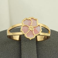 خاتم ذهب زهرة وردي ( عيار 18 )