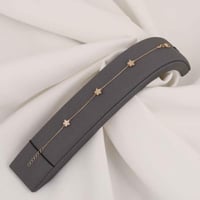 اسوارة ذهب النجوم باللون الأبيض ( عيار 18 )