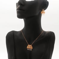 طقم ذهب مزخرف اخضر (عيار 21)