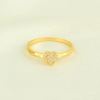 خاتم ذهب قلب ( عيار 18 )