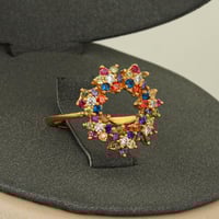 طقم ذهب الورود الملونه ( عيار 21)