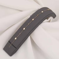 اسوارة ذهب القلوب باللون الأبيض ( عيار 18 )