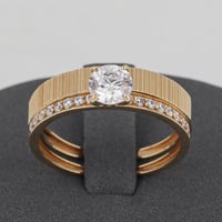 خاتم توينز خيوط ذهب الحرير ( عيار 18 )