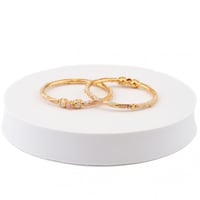 زوج اساور ذهب هندي ملونة (عيار 21)