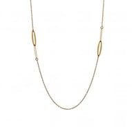 شال ذهب طويل مزين بحلقات (عيار 18 )