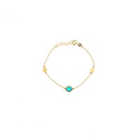 طقم ذهب اطفال الدوائر الزرقاء والبيضاء ( عيار 18 )