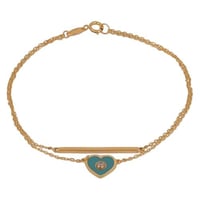 اسورة ذهب قلب فيروزي ( عيار 18 )