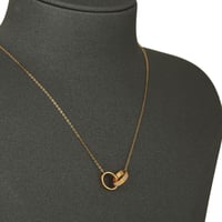 عقد ذهب دائرتين متداخلة ( عيار 21 )