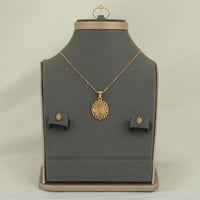 طقم ذهب بيضاوي ( عيار 21 )