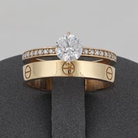 خاتم ذهب توينز مسمار ( عيار 18 )