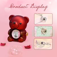 تغليف هدايا الدب الفاخر بوردة دوّارة