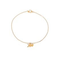 اسوارة ذهب خالص حرف K مع القلب (عيار 18)