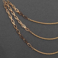 عقد ذهب جنزير ثلاث أدوار ( عيار 21 )