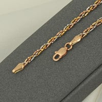 اسورة ذهب ضفيرة ملونة ( عيار 18 )