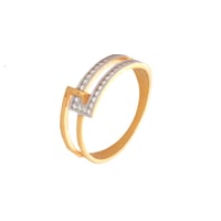 خاتم ذهب بفصوص الزيركون عيار (21)