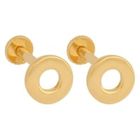 حلق ذهب دائري مجوف ( عيار 18 )