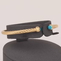 اسوارة ذهب مبرومة فيروزي ( عيار 18 )