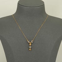 عقد ذهب الكرات الملونه ( عيار 21 )