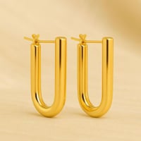 حلق ذهب مقوس ( عيار 18 )