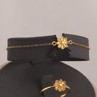 طقم ذهب الزهرة دورين ( عيار 21 )