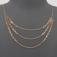 عقد ذهب جنزير ثلاث أدوار ( عيار 21 )