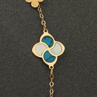 شال ذهب الورود الفيروزية ( عيار 18 )