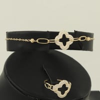 طقم ذهب الزهور براند ( عيار 18 )