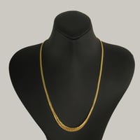 عقد ذهب جنزير مدرج ( عيار 18 )