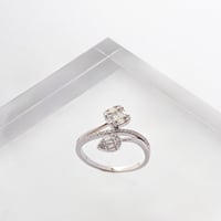 خاتم الماس SI أوراق الشجر ومربع (وزن الالماس 0.3ct...