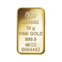 سبيكة ذهب PAMP سويسري وزن 10 جرام عيار 24 قيراط