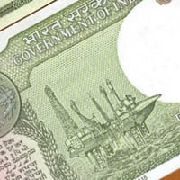 الهند فئة 1 روبية أنسر