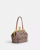 شنطه كوتش - Crystal Signature Jacquard Kisslock