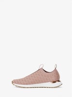 مايكل كورس - Bodie Metallic Logo Knit Slip-On Snea...