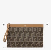 فندي FF Jacquard Flat Pouch Medium
