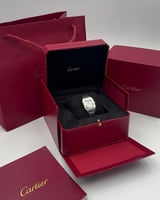 ساعة كارتييه فضي Cartier Santos