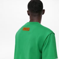 تيشيرت لويس فيتون اخضر LV logo embossed T-shirt