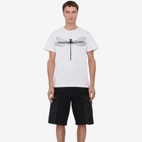 تيشيرت أليكساندر مكوين ابيض Alexander McQueen Men'...