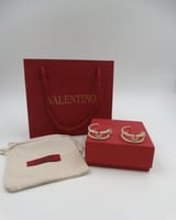 حلق فالنتينو فضي بكرستال